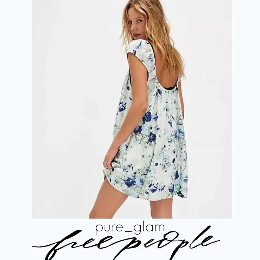 Free People mini dress floral